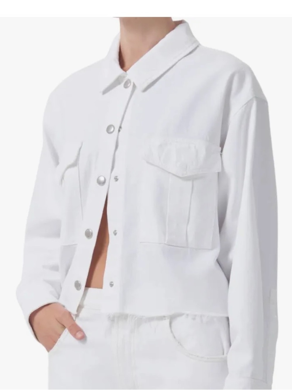 AGOLDE NXY Denim Cropped Utility Boxy Style Jacket. XS